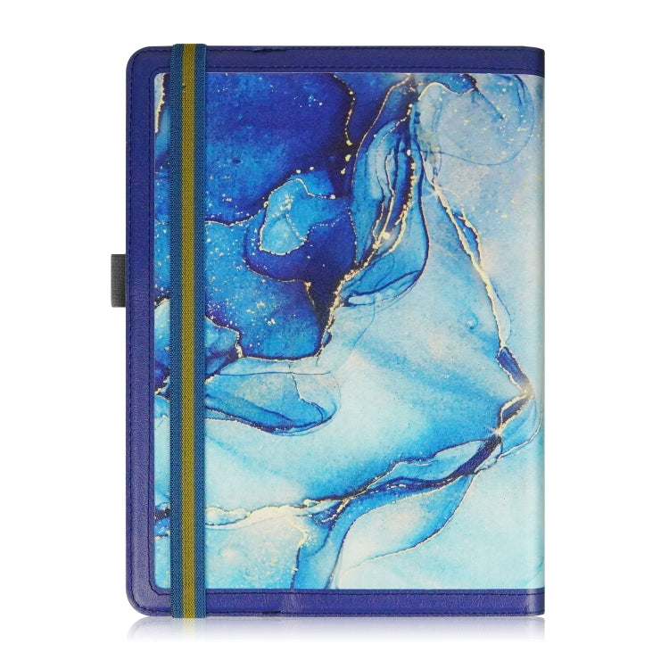 For 10 inch Marble Pattern Stitching Leather Tablet Case(Blue)