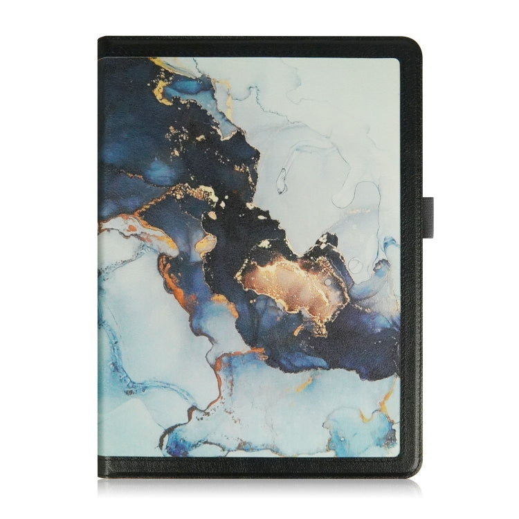 For 10 inch Marble Pattern Stitching Leather Tablet Case(Black)