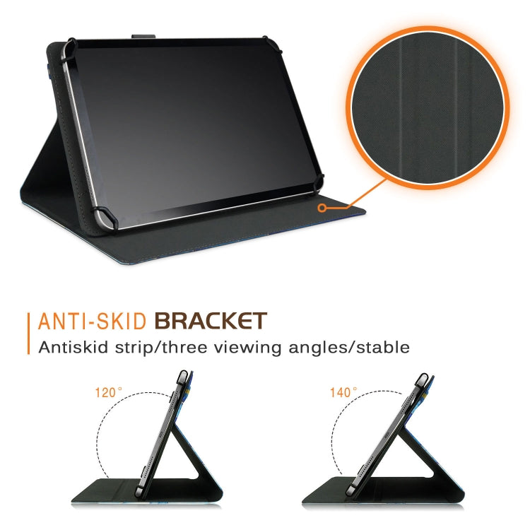 For 10 inch Marble Pattern Stitching Leather Tablet Case(Black)