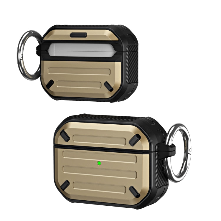 For AirPods Pro Wireless Earphones Protective Case(Gold)