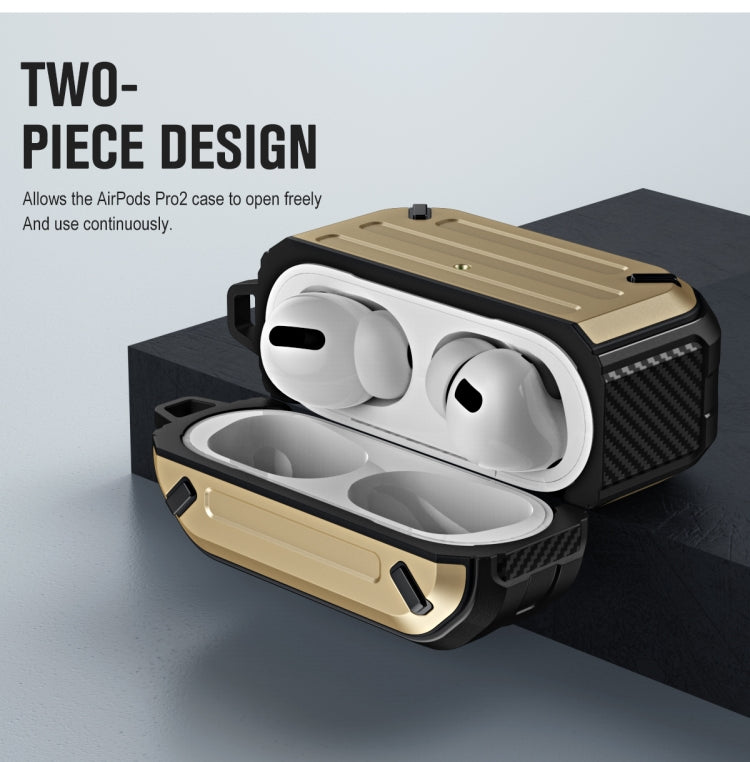 For AirPods Pro Wireless Earphones Protective Case(Gold)