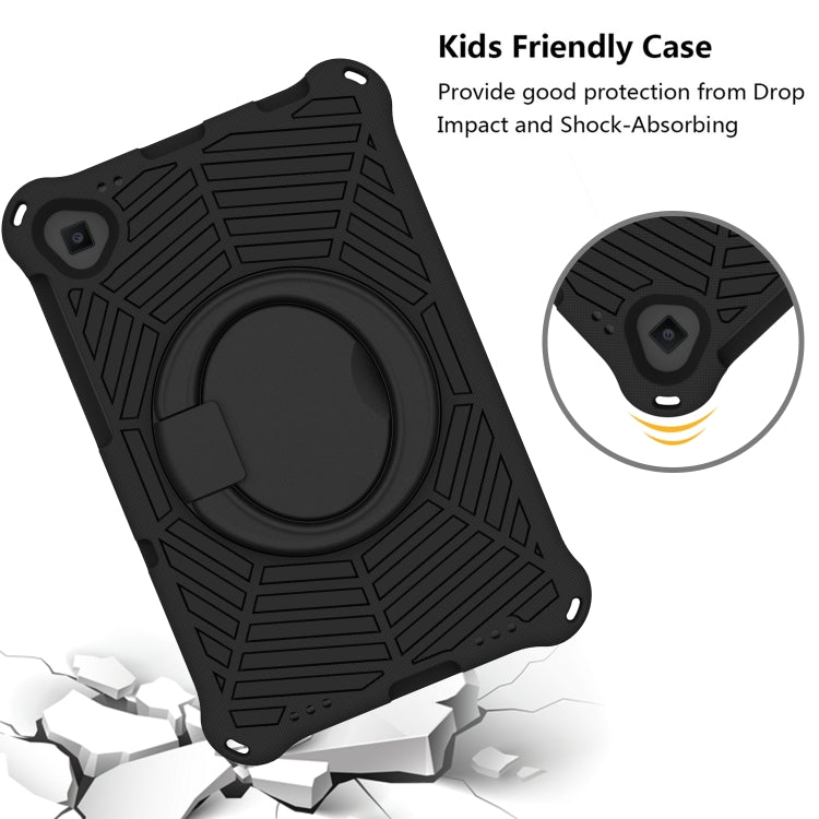 For Lenovo Tab K10 Spider King Silicone Protective Tablet Case(Black)