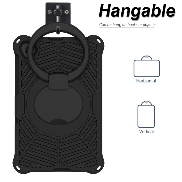 For Lenovo Tab K10 Spider King Silicone Protective Tablet Case(Black)