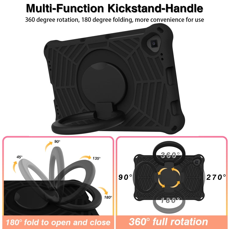 For Lenovo Tab K10 Spider King Silicone Protective Tablet Case(Black)
