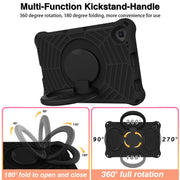 For Lenovo Tab K10 Spider King Silicone Protective Tablet Case(Black)