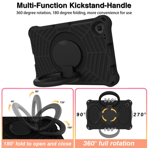 For Lenovo Tab K10 Spider King Silicone Protective Tablet Case(Black)