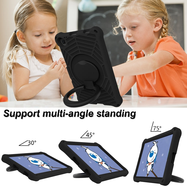 For Lenovo Tab K10 Spider King Silicone Protective Tablet Case(Black)