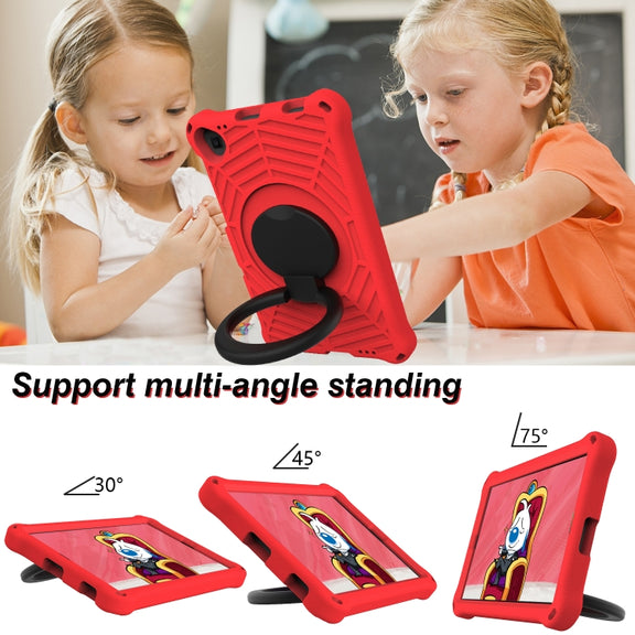 For Lenovo Tab K10 Spider King Silicone Protective Tablet Case(Red)