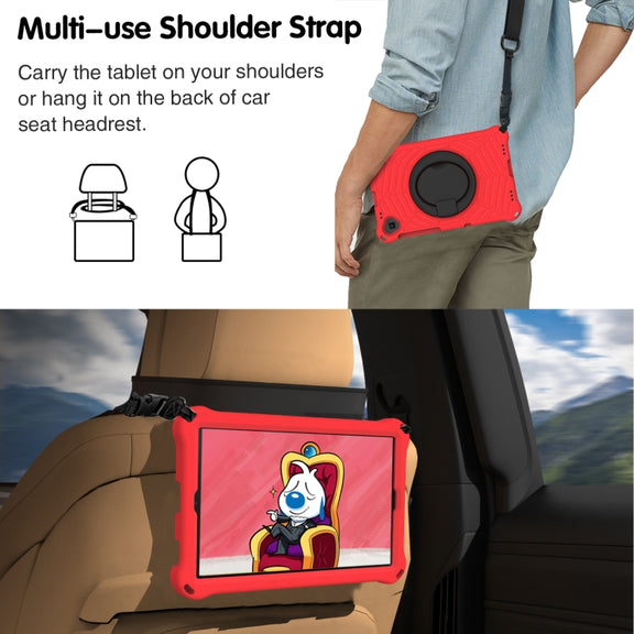 For Lenovo Tab K10 Spider King Silicone Protective Tablet Case(Red)