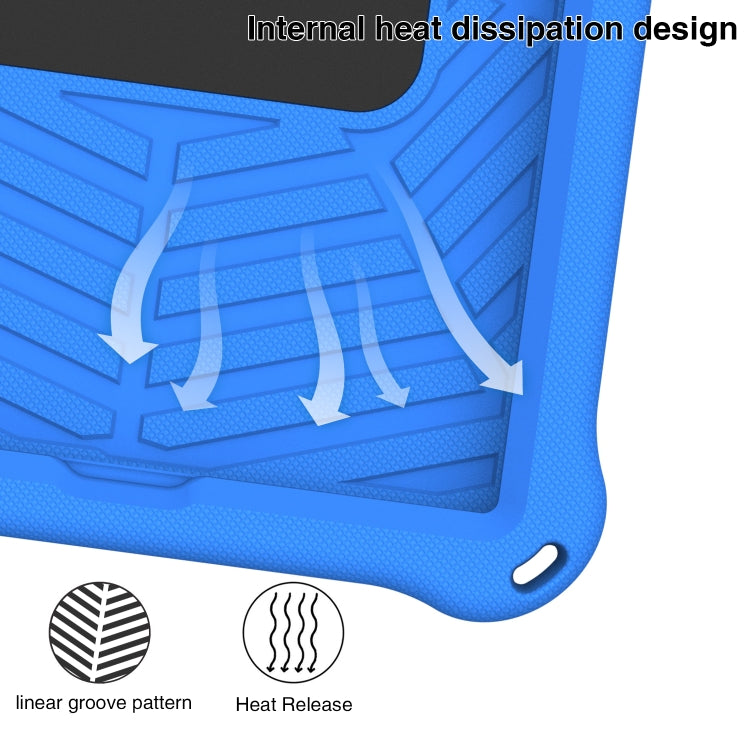 For Lenovo Tab K10 Spider King Silicone Protective Tablet Case(Blue)