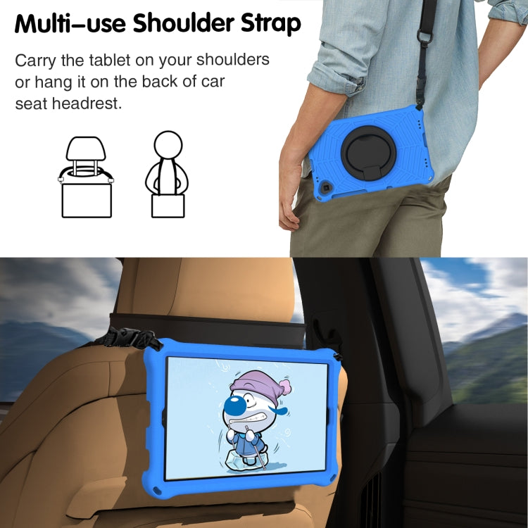 For Lenovo Tab K10 Spider King Silicone Protective Tablet Case(Blue)