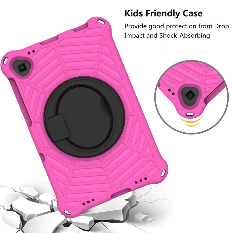 For Lenovo Tab K10 Spider King Silicone Protective Tablet Case(Rose Red)