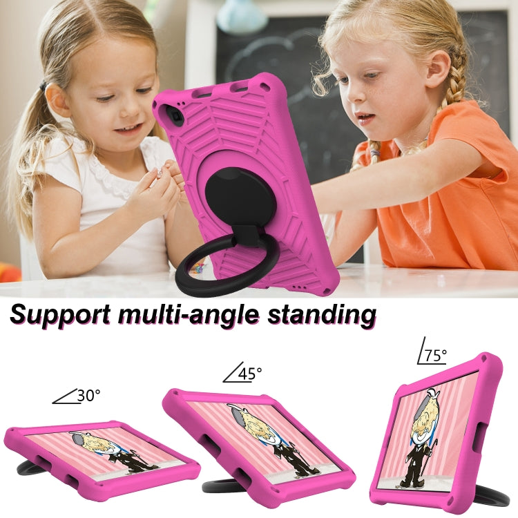 For Lenovo Tab K10 Spider King Silicone Protective Tablet Case(Rose Red)
