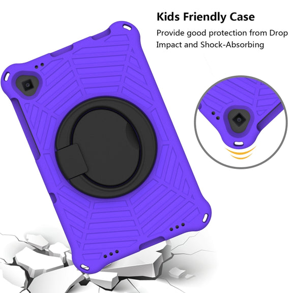 For Lenovo Tab K10 Spider King Silicone Protective Tablet Case(Purple)