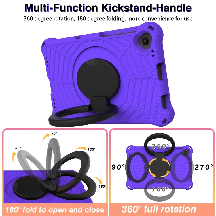For Lenovo Tab K10 Spider King Silicone Protective Tablet Case(Purple)