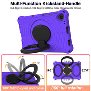 For Lenovo Tab K10 Spider King Silicone Protective Tablet Case(Purple)