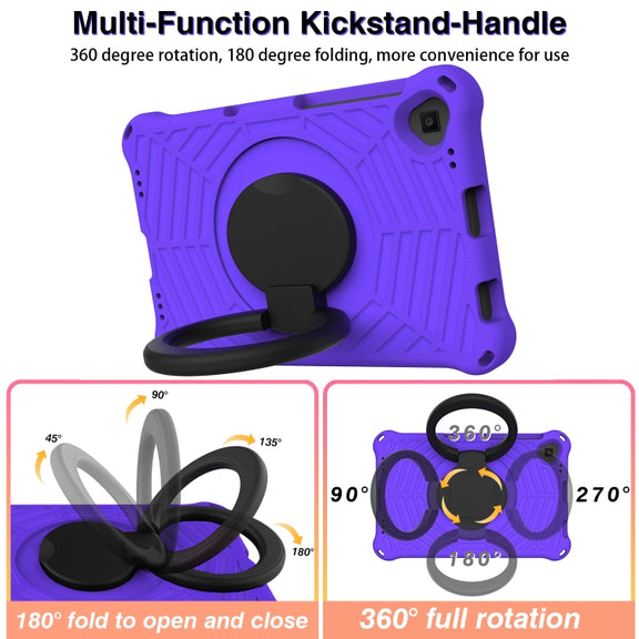For Lenovo Tab K10 Spider King Silicone Protective Tablet Case(Purple)