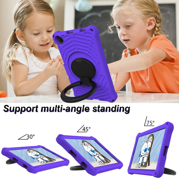 For Lenovo Tab K10 Spider King Silicone Protective Tablet Case(Purple)