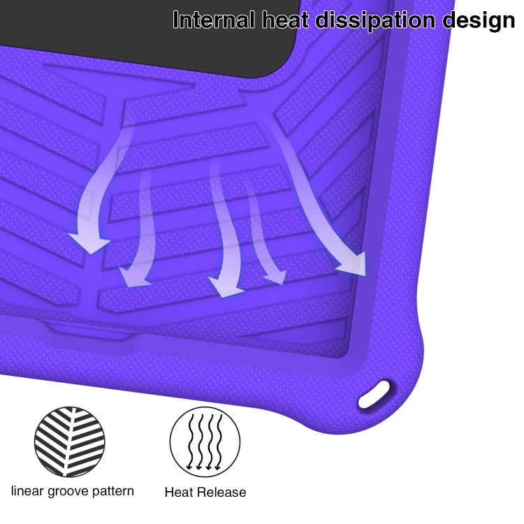 For Lenovo Tab K10 Spider King Silicone Protective Tablet Case(Purple)