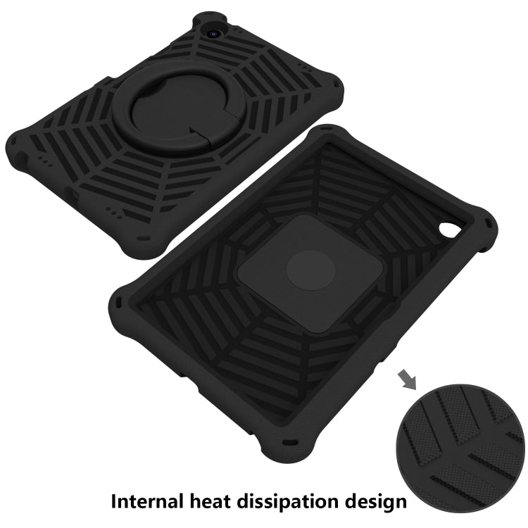 For Lenovo Tab M10 Plus 10.6 3rd Gen 2022 Spider King Silicone Protective Tablet Case(Black)