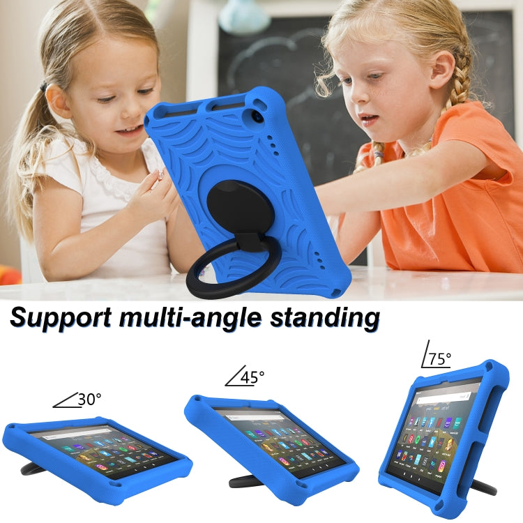 For Amazon Kindle Fire HD 8 2022 / 2020 Spider King Silicone Protective Tablet Case(Blue)