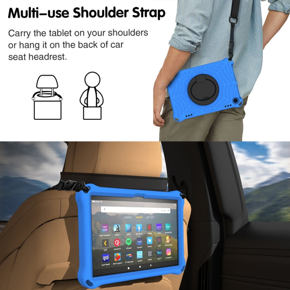 For Amazon Kindle Fire HD 8 2022 / 2020 Spider King Silicone Protective Tablet Case(Blue)
