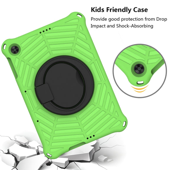 For Huawei MatePad T 10s Spider King Silicone Protective Tablet Case(Green)