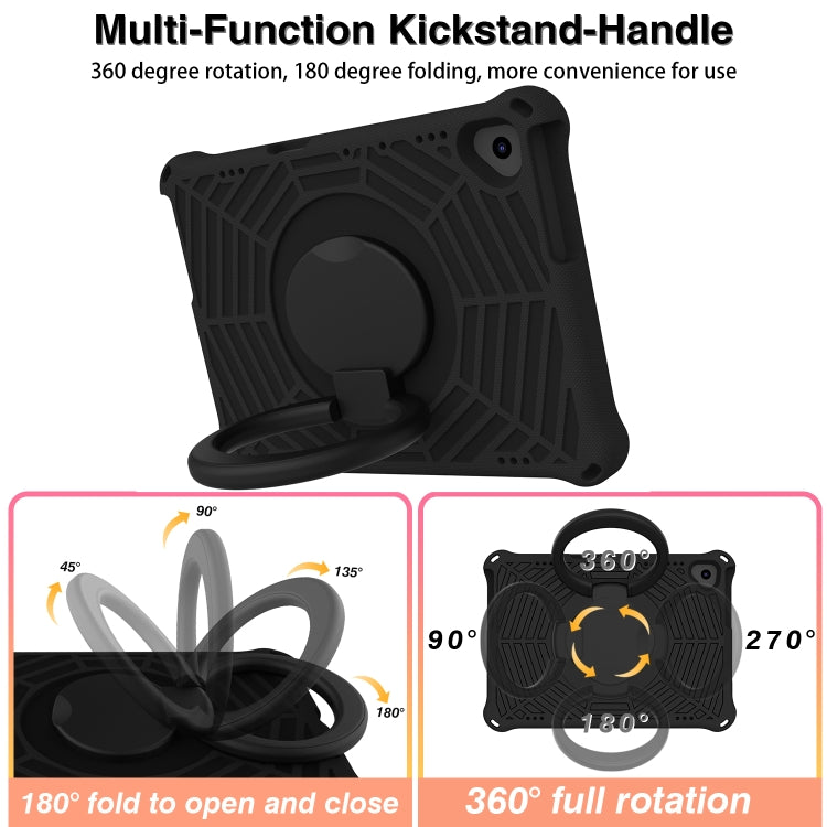 For Huawei MediaPad T5 Spider King Silicone Protective Tablet Case(Black)