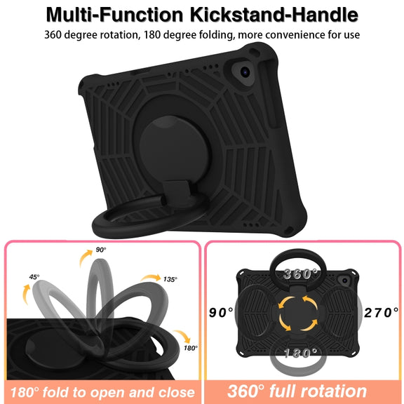 For Huawei MediaPad T5 Spider King Silicone Protective Tablet Case(Black)