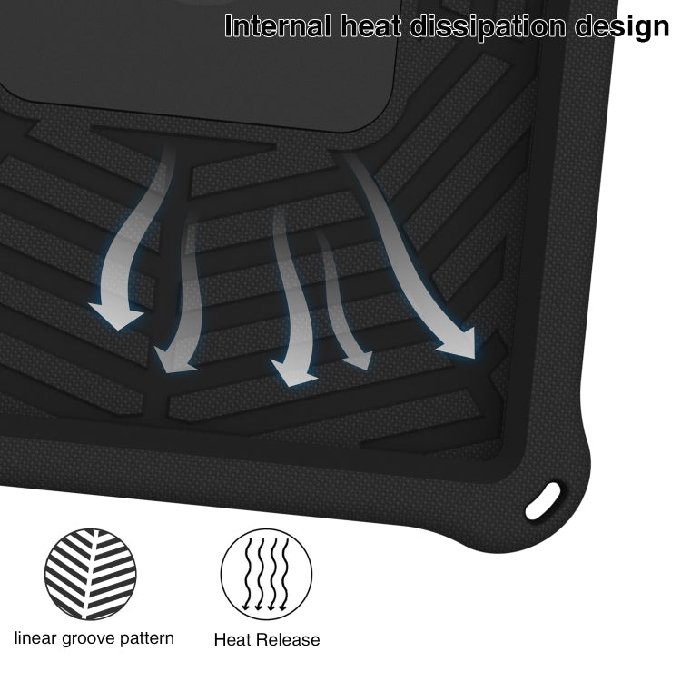 For Huawei MediaPad T5 Spider King Silicone Protective Tablet Case(Black)