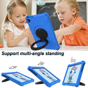 For Huawei MediaPad T5 Spider King Silicone Protective Tablet Case(Blue)