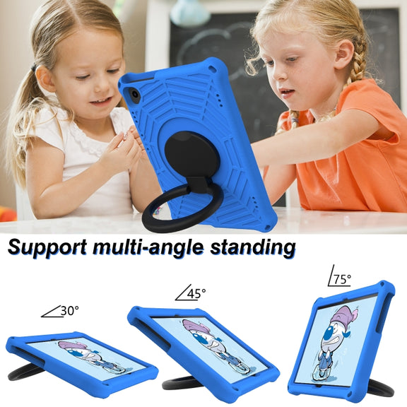 For Huawei MediaPad T5 Spider King Silicone Protective Tablet Case(Blue)