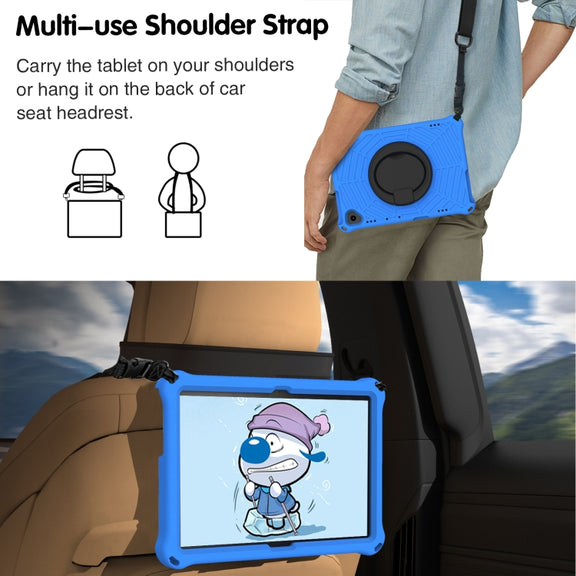 For Huawei MediaPad T5 Spider King Silicone Protective Tablet Case(Blue)