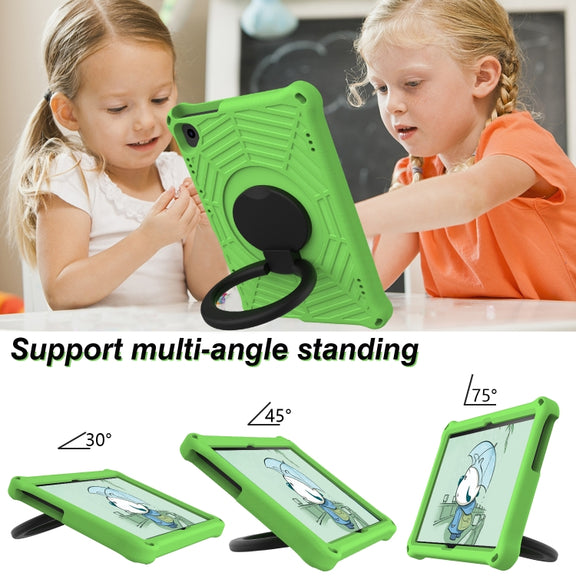 For Huawei MediaPad T5 Spider King Silicone Protective Tablet Case(Green)