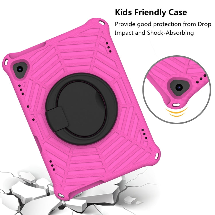 For Huawei MediaPad T5 Spider King Silicone Protective Tablet Case(Rose Red)