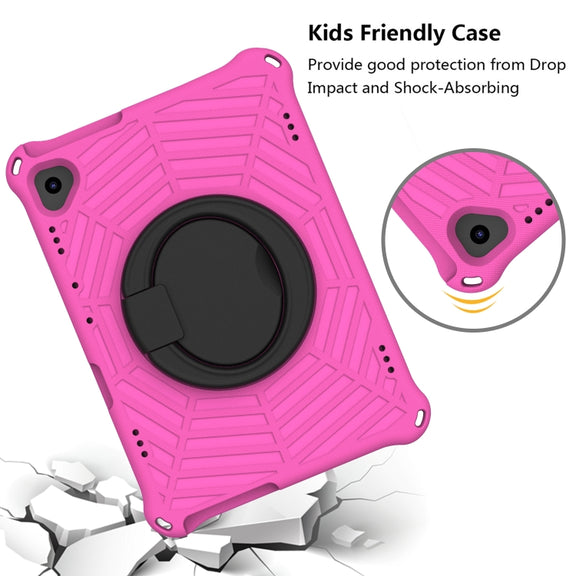 For Huawei MediaPad T5 Spider King Silicone Protective Tablet Case(Rose Red)