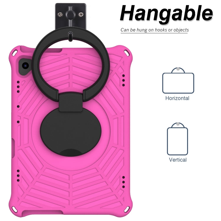 For Huawei MediaPad T5 Spider King Silicone Protective Tablet Case(Rose Red)