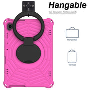 For Huawei MediaPad T5 Spider King Silicone Protective Tablet Case(Rose Red)