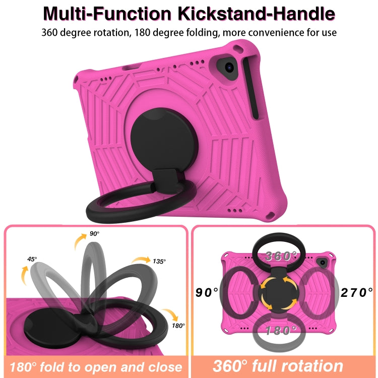 For Huawei MediaPad T5 Spider King Silicone Protective Tablet Case(Rose Red)