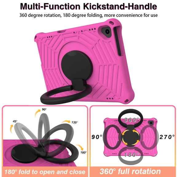 For Huawei MediaPad T5 Spider King Silicone Protective Tablet Case(Rose Red)