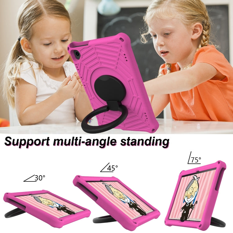 For Huawei MediaPad T5 Spider King Silicone Protective Tablet Case(Rose Red)