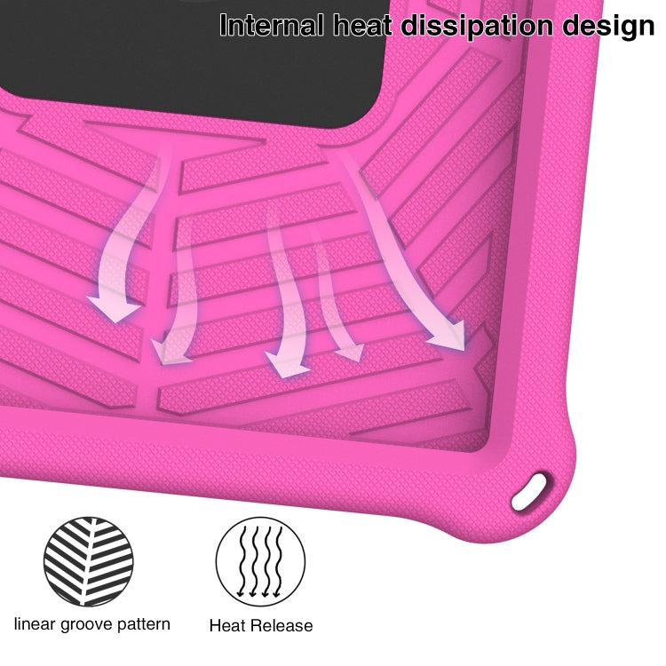 For Huawei MediaPad T5 Spider King Silicone Protective Tablet Case(Rose Red)