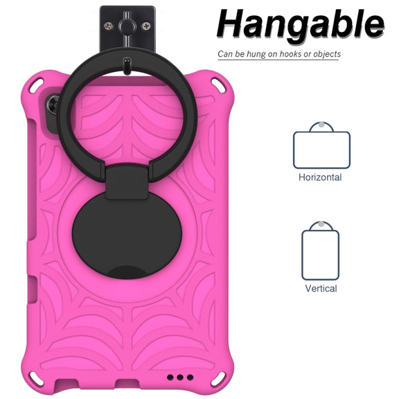 For Huawei MediaPad M5 Lite 8 Spider King Silicone Protective Tablet Case(Rose Red)