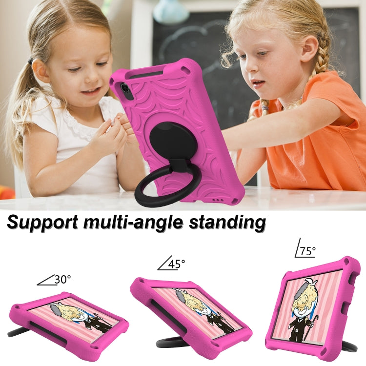 For Huawei MediaPad M5 Lite 8 Spider King Silicone Protective Tablet Case(Rose Red)