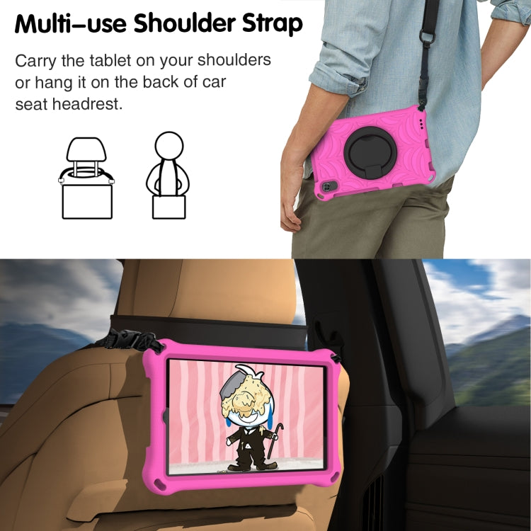 For Huawei MatePad T8 Spider King Silicone Protective Tablet Case(Rose Red)