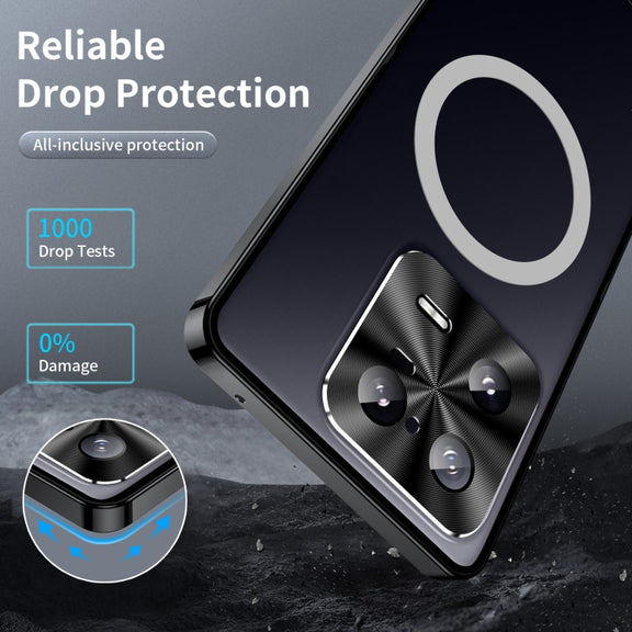 For Xiaomi 13 Pro MagSafe Magnetic Frosted Metal Phone Case(Black)