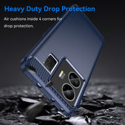 For Realme GT Neo 5 Brushed Texture Carbon Fiber TPU Phone Case(Blue)