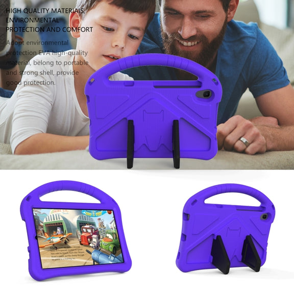 For Lenovo Tab M8 4th Gen EVA Flat Anti Falling Protective Tablet Case Shell with Holder(Purple)