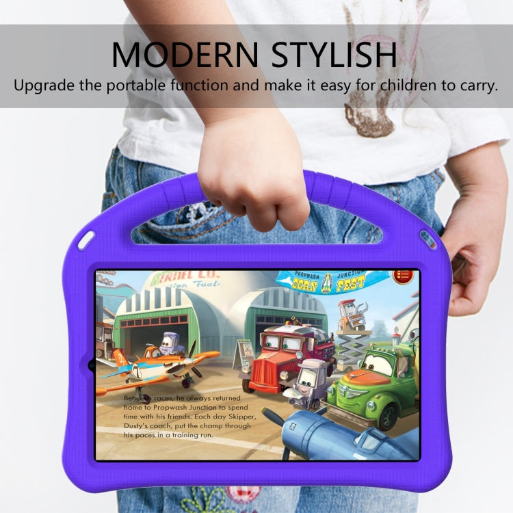 For Lenovo Tab M8 4th Gen EVA Flat Anti Falling Protective Tablet Case Shell with Holder(Purple)