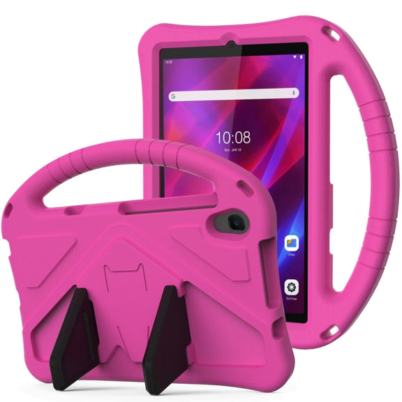 For Lenovo Tab M8 4th Gen EVA Flat Anti Falling Protective Tablet Case Shell with Holder(Rose Red)
